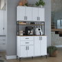 Hanah Home Armario Multiusos Blanco y Nogal JE213 - 4053